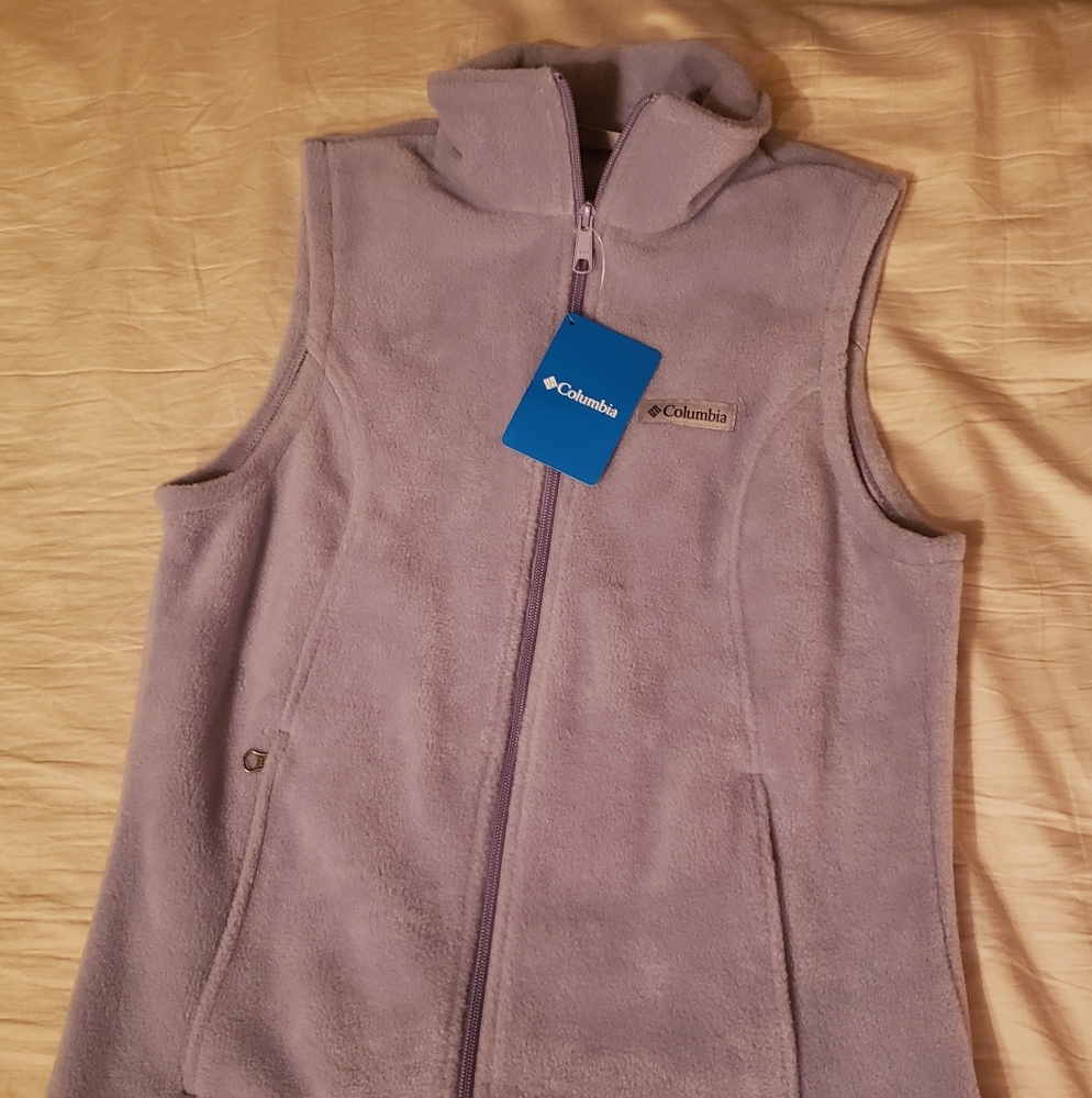 Columbia fleece vest lavender NWT